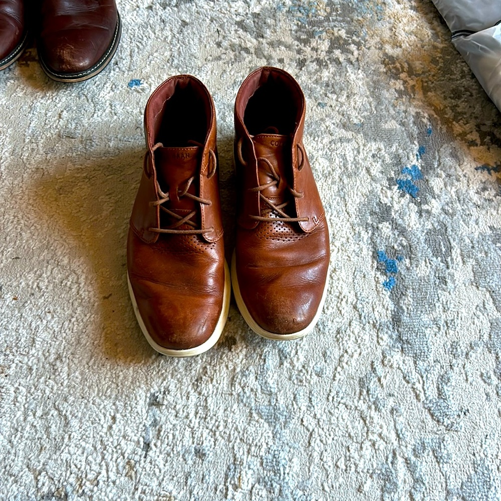 Brown Cole Haans. Grand.ØS. Comfortable & Soft. Worn for work meetings.